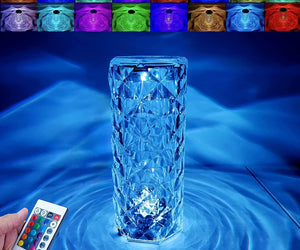 16 Color Changing Rose Crystal Diamond Table Lamp