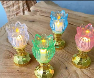 Lotus LED Tealight Oil Lamp Diya